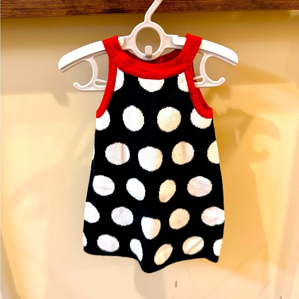 Gymboree Baby Girls Polka Dot Sweater Dress Size 12-18 Mo…